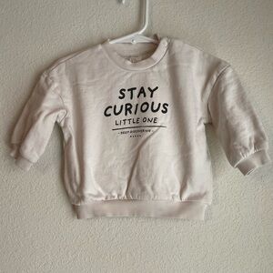 H&M Cream 'Stay Curious' Kids Sweatshirt